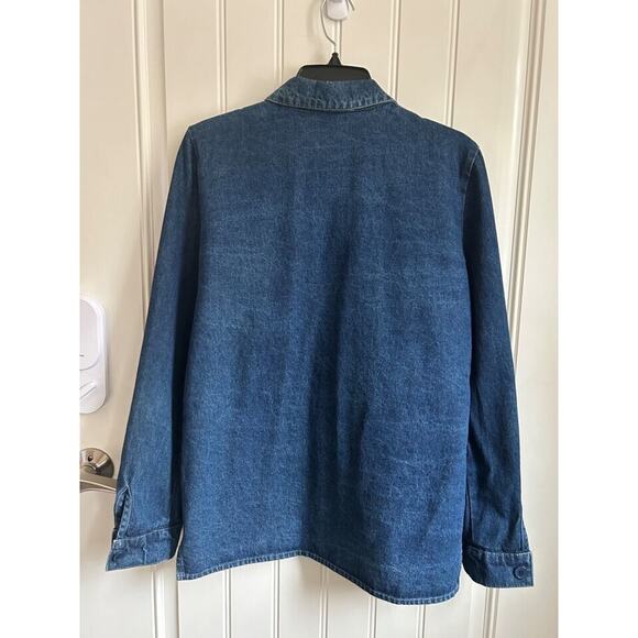 Vintage Samantha Edwards Embroidered Denim Shirt M Western Cottage Jean Button - Picture 7 of 9